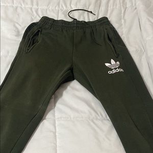 Adidas olive green joggers